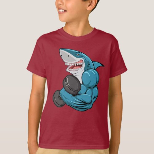 Arm Day All Day Shark Biceps Gym Fitness        T_Shirt