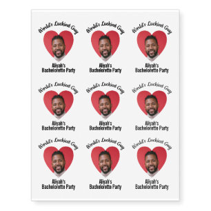 Arm Fun Photo Bachelorette Party Groom's Face Temporary Tattoos