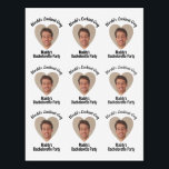 Arm Groom's Face Bachelorette Party Funny Photo  Temporary Tattoos<br><div class="desc">Fun accessory for the bride's friends and family to wear on her bachelorette party. Add your own photo of the groom and personalize with your own text.</div>