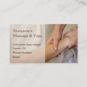 Arm Massage Photo Appointment Card
