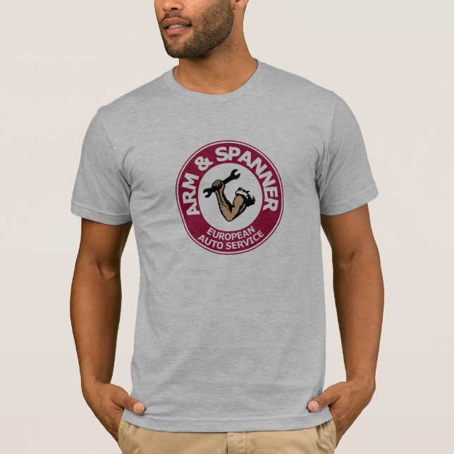 Arm & Spanner Auto Service on Bella Canvas Tee (Front)