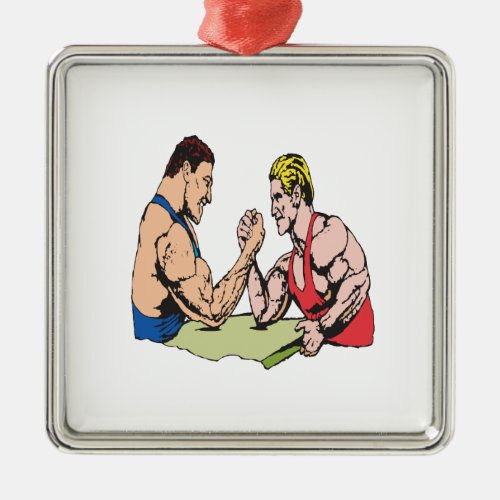 Arm Wrestling 2 Metal Ornament