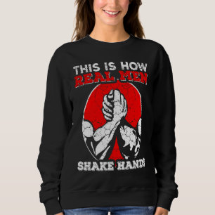 Arm Wrestling Arm Press Sports Arm Wrestler Retro Sweatshirt