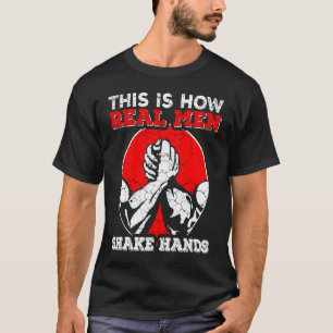 Arm Wrestling Arm Press Sports Arm Wrestler Retro T-Shirt