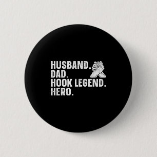 Arm Wrestling Arm Wrestler Husband. Dad. Hook Lege Button