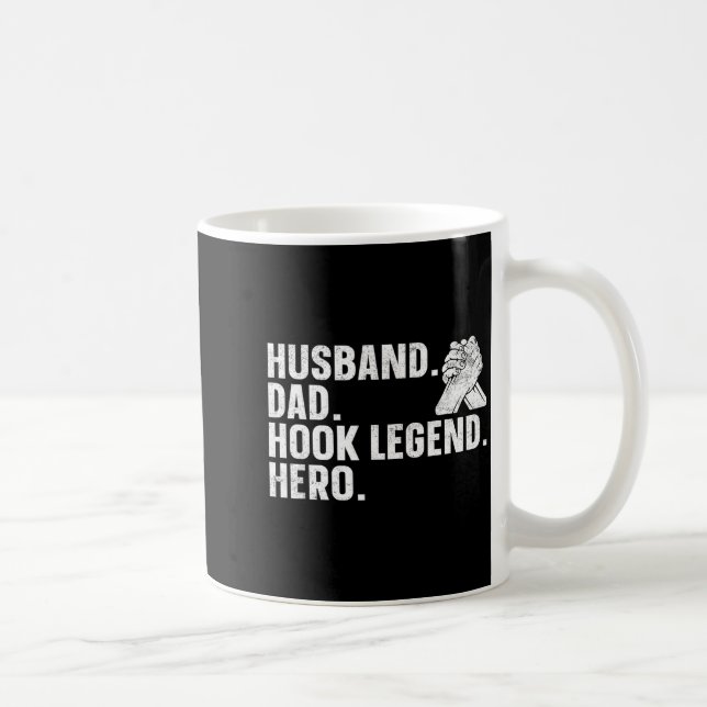 Arm Wrestling Arm Wrestler Husband. Dad. Hook Lege Coffee Mug (Right)