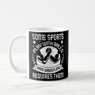 Arm Wrestling Armwrestler Athlete Squeezing Biceps Coffee Mug