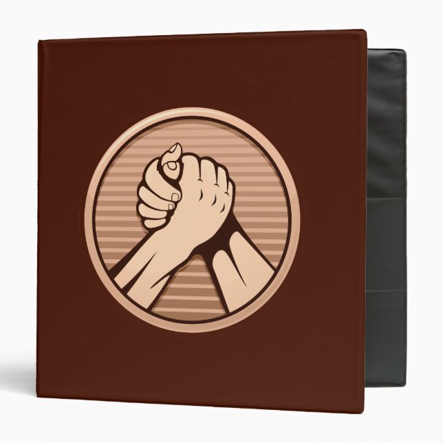 Arm wrestling Bronze 3 Ring Binder (Front/Inside)