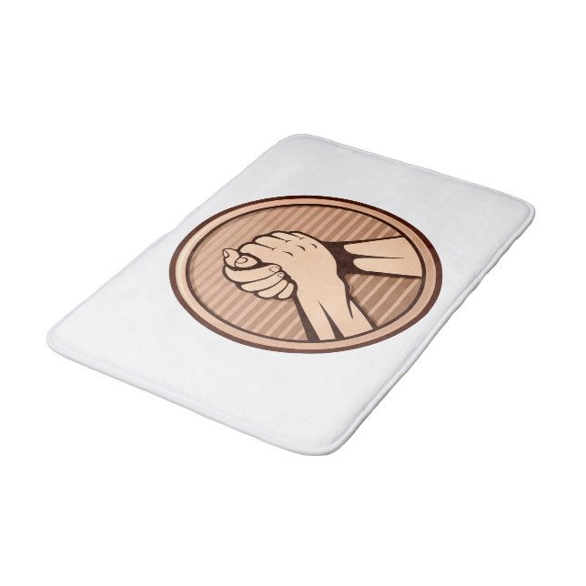 Arm wrestling Bronze Bath Mat (Angled)