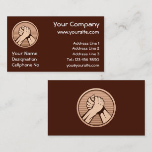 Arm wrestling Bronze Business Card