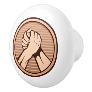 Arm wrestling Bronze Ceramic Knob