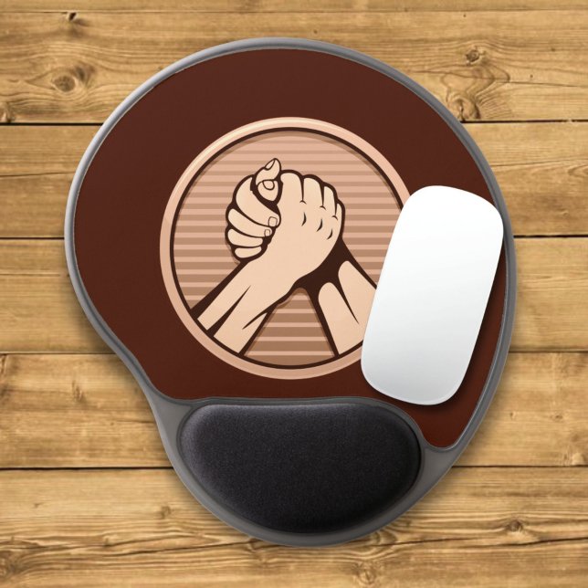 Arm wrestling Bronze Gel Mouse Pad (Creator Uploaded)