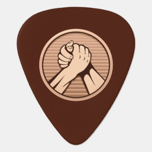 Arm wrestling Bronze Guitar Pick