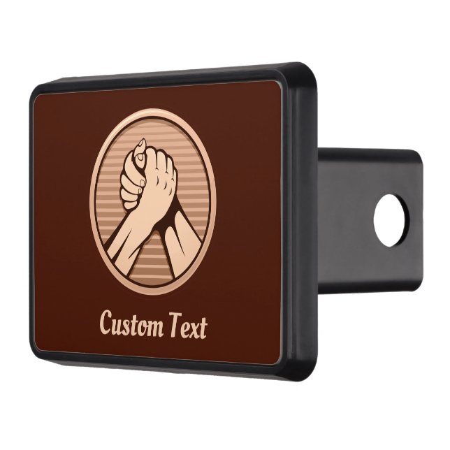 Arm Wrestling Bronze Hitch Cover (Left)