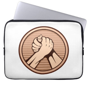 Arm wrestling Bronze Laptop Sleeve