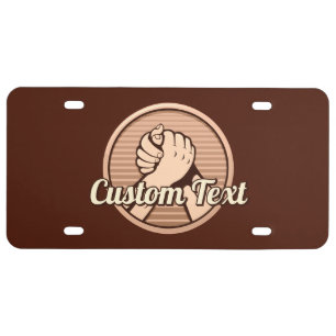 Arm wrestling Bronze License Plate
