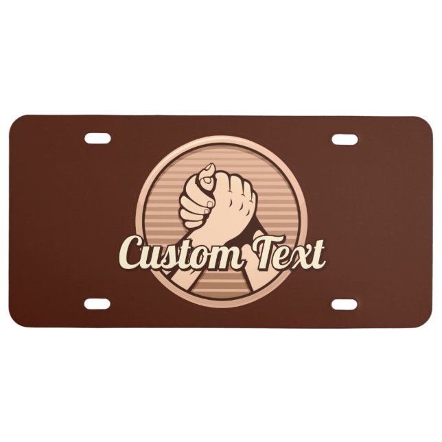 Arm wrestling Bronze License Plate (Front)