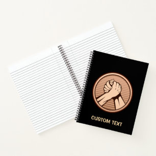 Arm wrestling Bronze Notebook