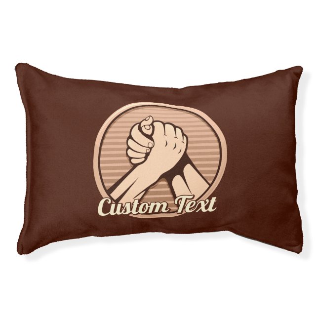 Arm wrestling Bronze Pet Bed (Front)