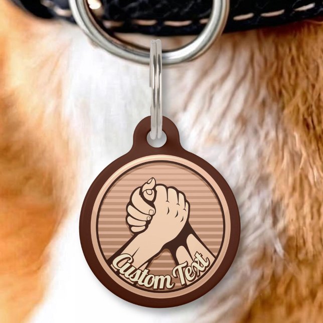 Arm wrestling Bronze Pet ID Tag (Creator Uploaded)