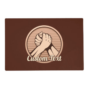 Arm wrestling Bronze Placemat