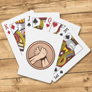 Arm wrestling Bronze Poker Cards