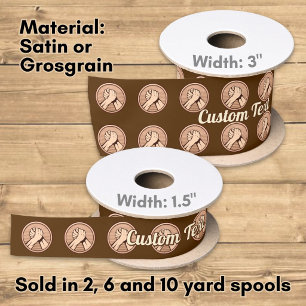 Arm wrestling Bronze Satin Ribbon