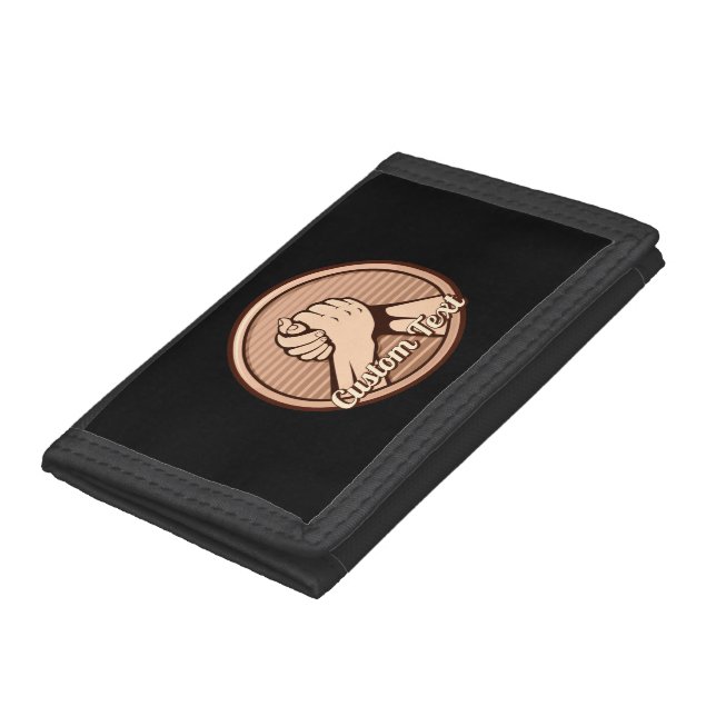 Arm Wrestling Bronze Trifold Wallet (Bottom)