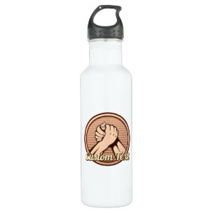 Arm wrestling Bronze Water Bottle