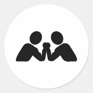 Arm wrestling classic round sticker