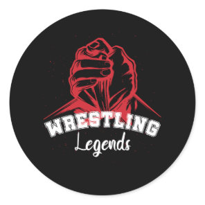 Arm Wrestling Classic Round Sticker