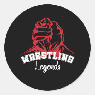 Arm Wrestling Classic Round Sticker