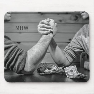 Arm Wrestling custom monogram mousepad