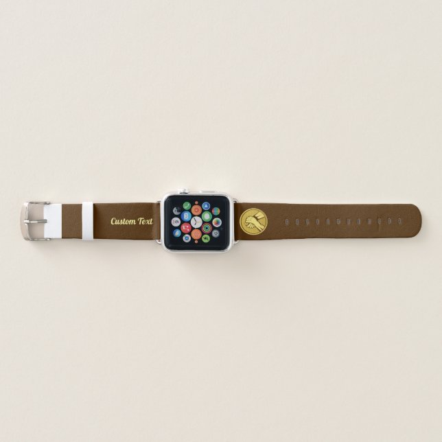 Arm wrestling Gold Apple Watch Band (Front)