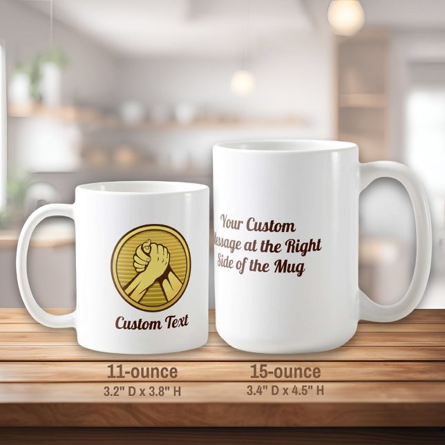 Arm wrestling Gold Coffee Mug (Creator Uploaded)