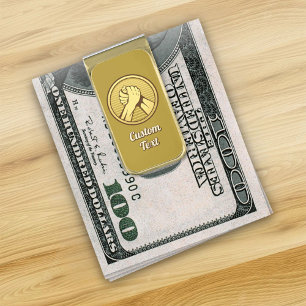 Arm wrestling Gold Finish Money Clip
