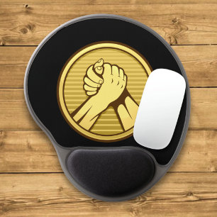 Arm wrestling Gold Gel Mouse Pad