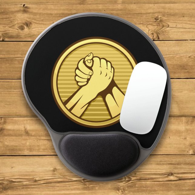 Arm wrestling Gold Gel Mouse Pad (Creator Uploaded)
