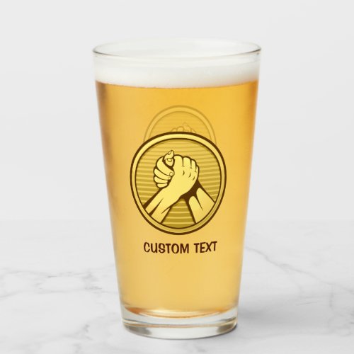 Arm wrestling Gold Glass