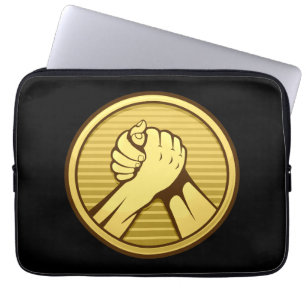 Arm wrestling Gold Laptop Sleeve