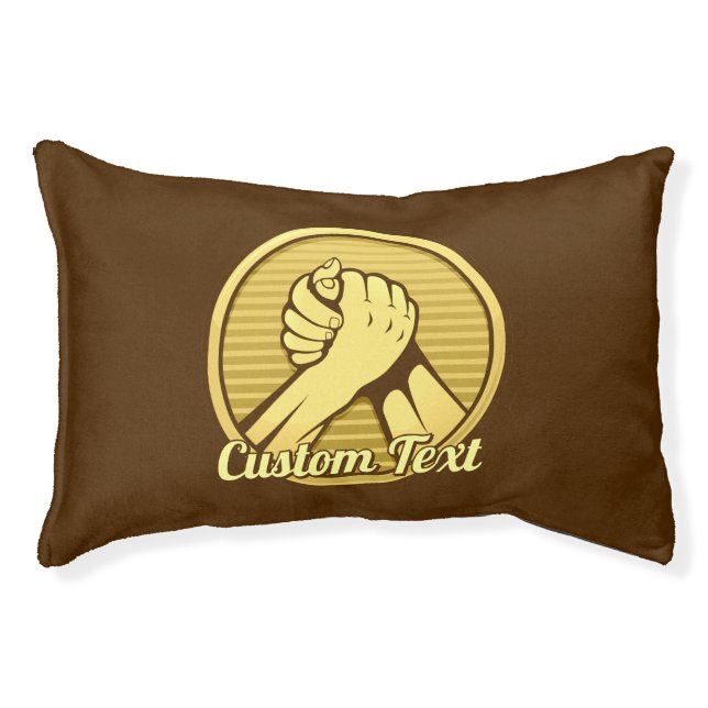 Arm wrestling Gold Pet Bed (Front)
