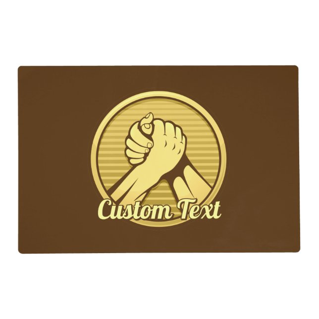 Arm wrestling Gold Placemat (Front)
