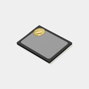 Arm wrestling Gold Post-it Notes