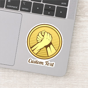 Arm wrestling Gold Sticker