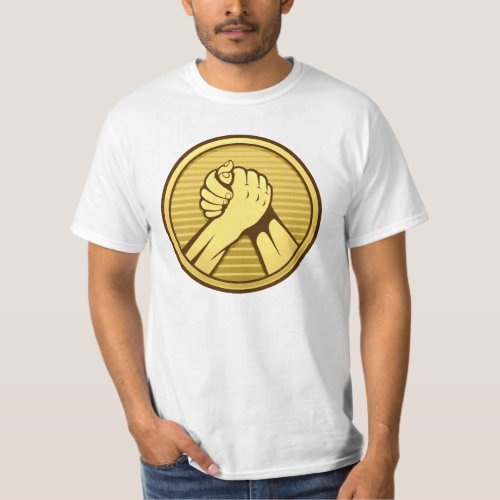 Arm wrestling Gold T_Shirt
