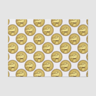 Arm wrestling Gold Tissue Paper