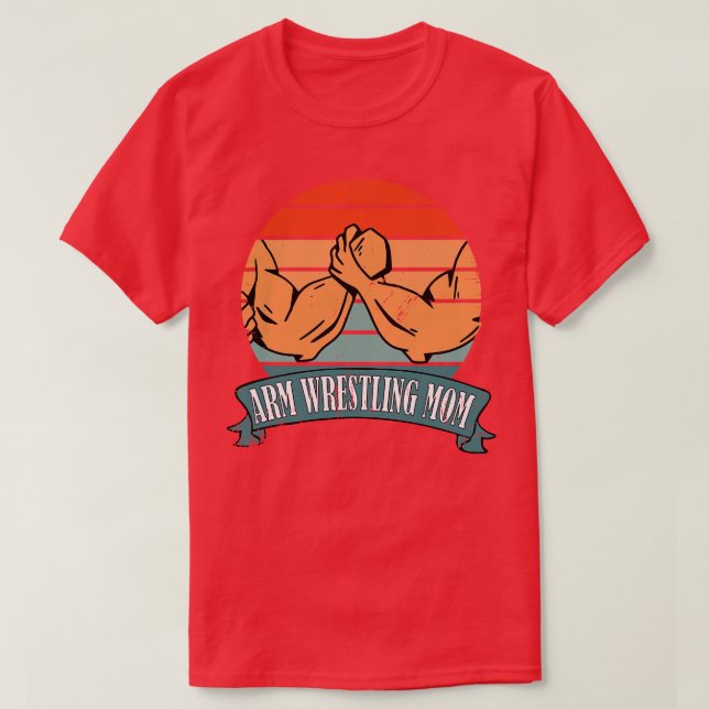 Arm Wrestling Mom vintage retro T-Shirt (Design Front)