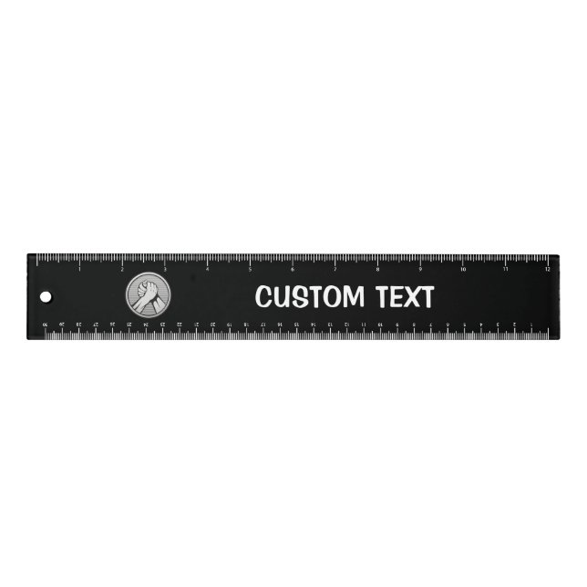 Arm wrestling Silver 12 inch Ruler (Front)