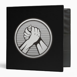 Arm wrestling Silver 3 Ring Binder