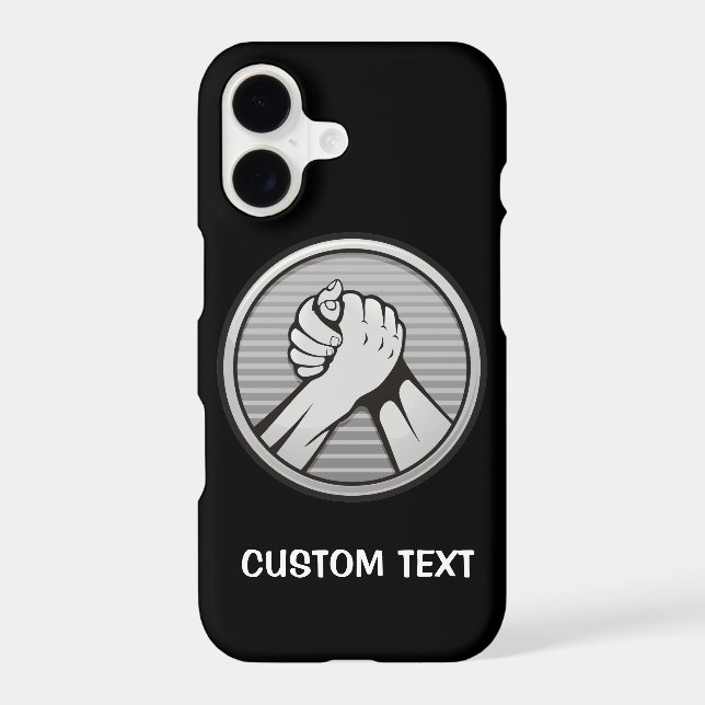 Arm wrestling Silver Case-Mate iPhone Case (Back)
